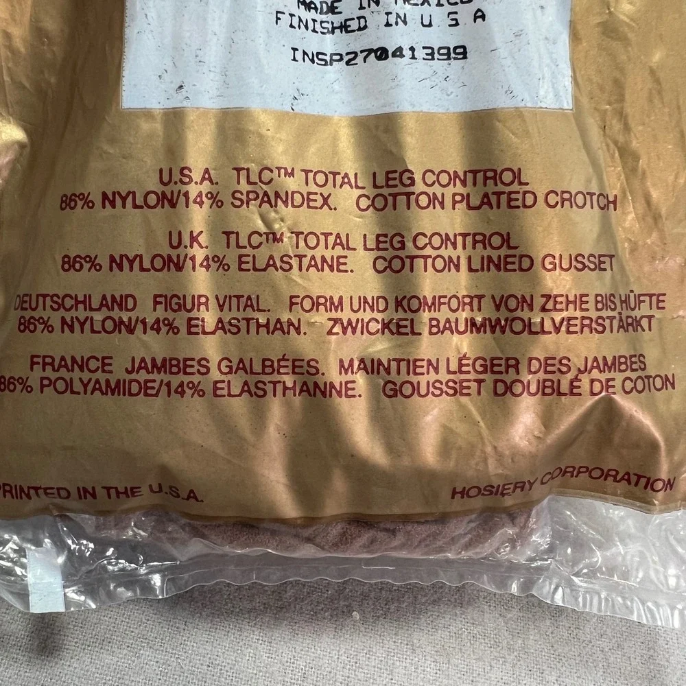 Silkies TLC Support Pantyhose Honey Beige Set of 2 Medium Vintage Total Leg #222
